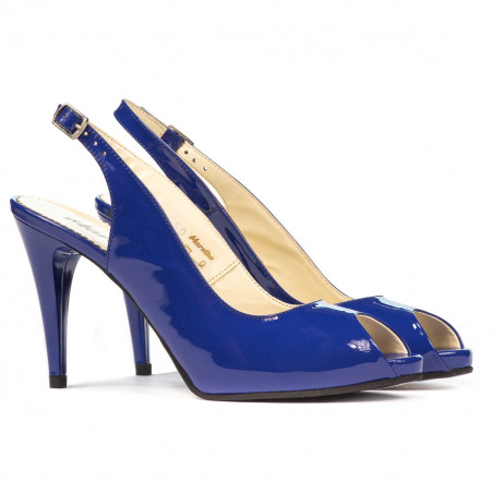 Damen Sandalen 1250 Lack Blau