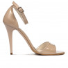 Damen Sandalen 1238 Lack Beige Perlmutt