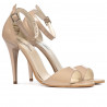 Damen Sandalen 1238 Lack Beige Perlmutt