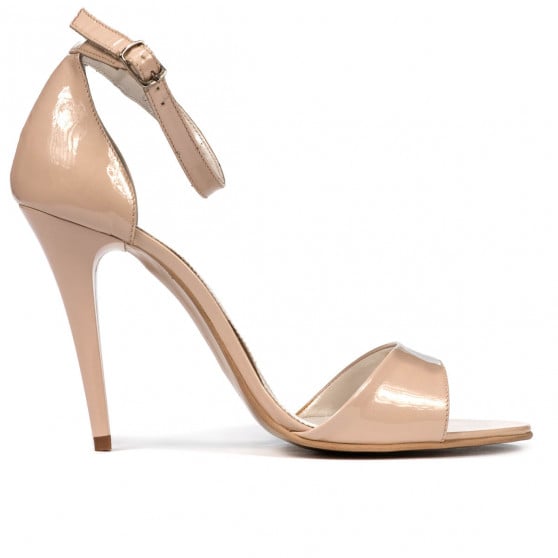 Damen Sandalen 1238 Lack Elfenbein