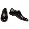 Elegante Herrenschuhe 763 kombiniert schwarzer Lack