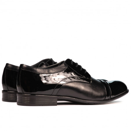 Elegante Herrenschuhe 763 kombiniert schwarzer Lack