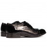 Elegante Herrenschuhe 763 kombiniert schwarzer Lack