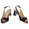 Damensandalen 1251 Lack Kaffee