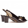 Damensandalen 1251 Lack Kaffee