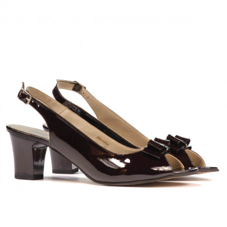 Damensandalen 1251 Lack Kaffee