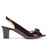 Damensandalen 1251 Lack Kaffee