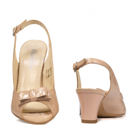 Damen Sandalen 1251 Lack Elfenbein
