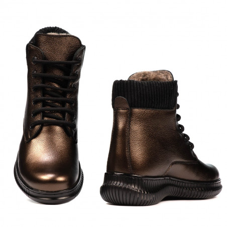 Damen Stiefeletten 3350 kupferfarben