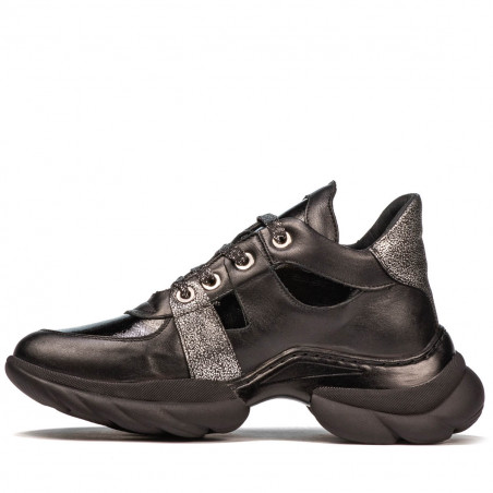 Damenstiefel 3351 schwarz kombiniert