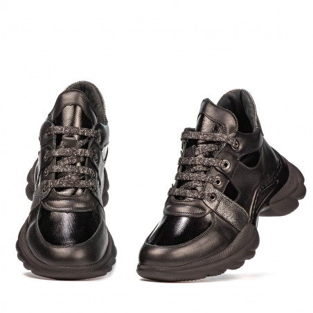 Damenstiefel 3351 schwarz kombiniert