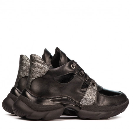 Damenstiefel 3351 schwarz kombiniert