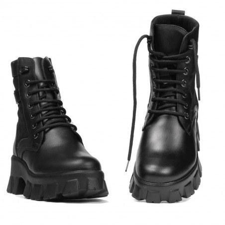 Damenstiefeletten 3353 schwarz kombiniert
