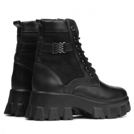 Damenstiefeletten 3353 schwarz kombiniert