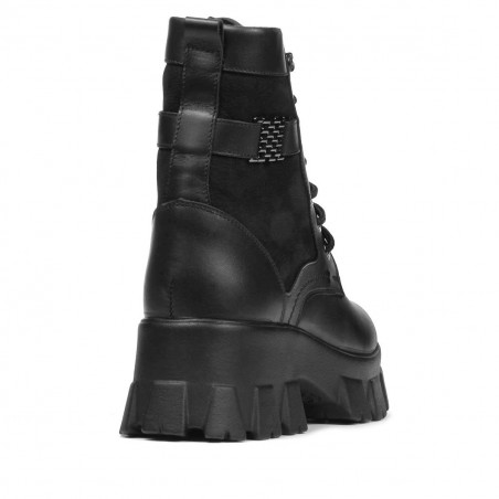 Damenstiefeletten 3353 schwarz kombiniert
