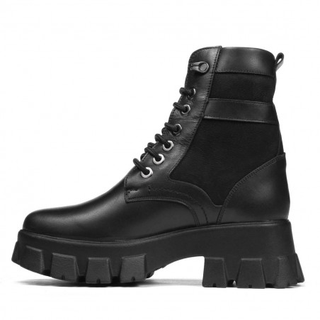 Damenstiefeletten 3353 schwarz kombiniert