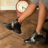Damenstiefel 3351 schwarz kombiniert
