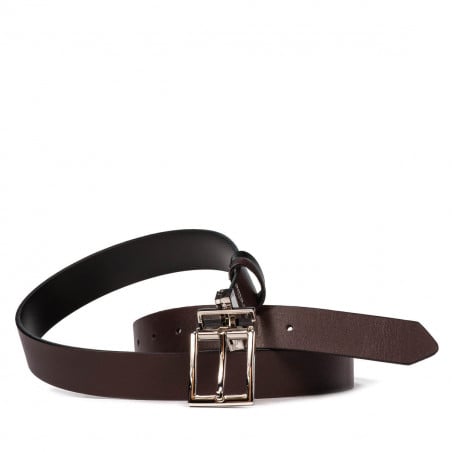 Damen Gürtel 22m bordeaux+schwarz
