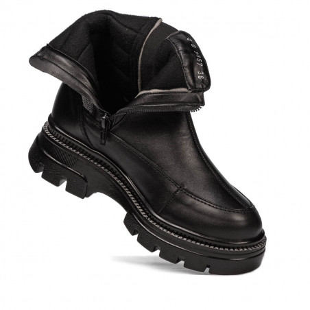 Damenstiefel 3357 schwarz kombiniert