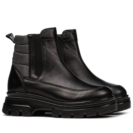 Damenstiefel 3357 schwarz kombiniert