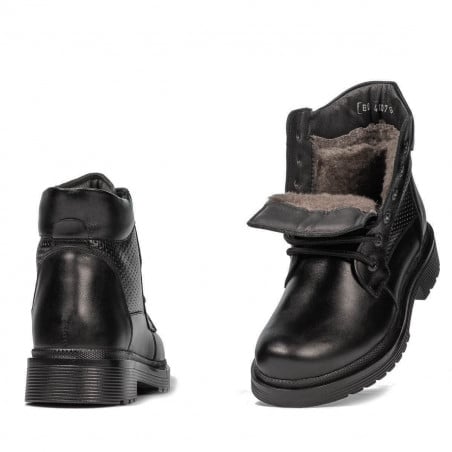Jugendstiefel 4007 schwarz kombiniert