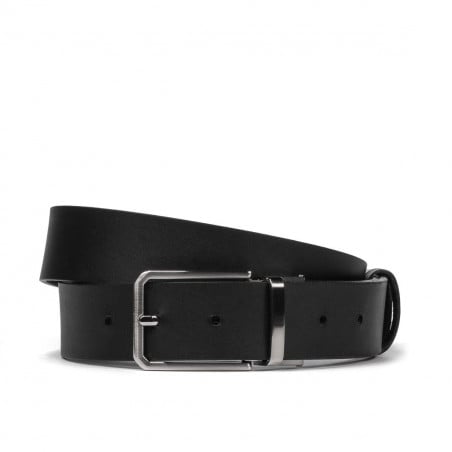 Herren-Gürtel 35b schwarz+schwarz matt