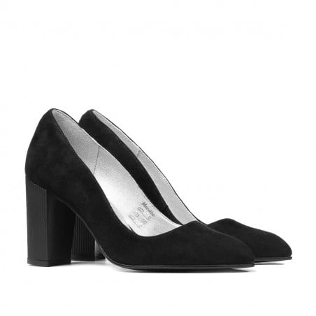 Elegante Damenschuhe 1278 schwarze Antilope