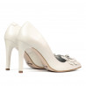 Damen elegante Schuhe 1282 elfenbeinweiß