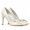 Damen elegante Schuhe 1282 elfenbeinweiß