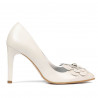Damen elegante Schuhe 1282 elfenbeinweiß