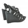 Damen-Sandalen 575 schwarz satiniert