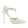 Damen Sandalen 1237 Lack Elfenbein
