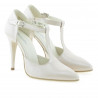Damen Sandalen 1237 Lack Elfenbein