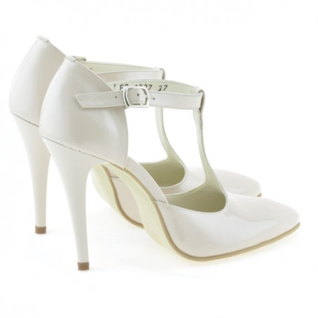 Damen Sandalen 1237 Lack Elfenbein