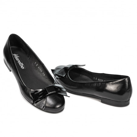 Damen-Ballerinas 6033 Schwarz kombiniert