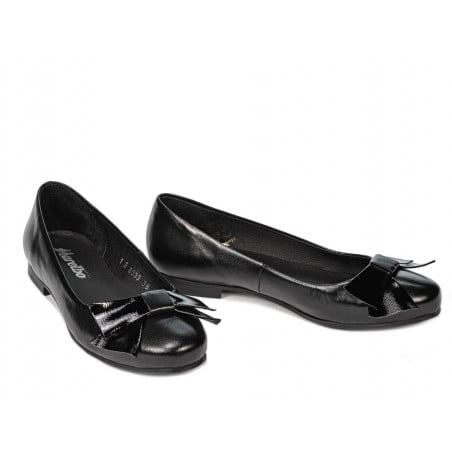 Damen-Ballerinas 6033 Schwarz kombiniert