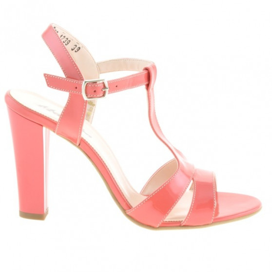 Damensandalen 1239 Lack Rot Koralle Damensandalen 1239 Lack Rot Koralle