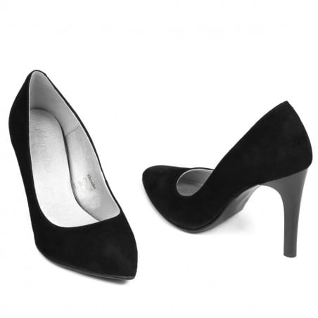 Elegante Damenschuhe 1276 Schwarz Antilope