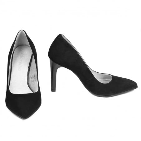 Elegante Damenschuhe 1276 Schwarz Antilope