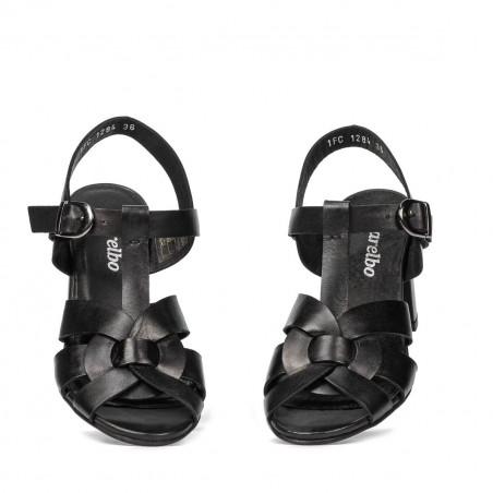 Damensandalen 1284 schwarz