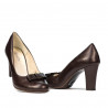Damen elegante Schuhe 1245 Kaffee