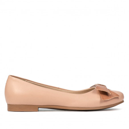 Damen Ballerinas 6033 Nude Kombiniert