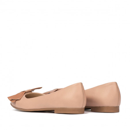 Damen Ballerinas 6033 Nude Kombiniert