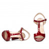 Damensandalen 1258 Weinrot Lackleder