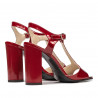 Damensandalen 1258 Weinrot Lackleder