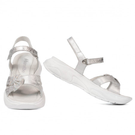 Kindersandalen 538 perlweiß (silbern)
