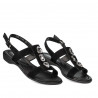 Damensandalen 5073 Schwarz Velours