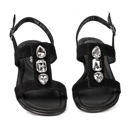 Damensandalen 5073 Schwarz Velours
