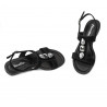 Damensandalen 5073 Schwarz Velours