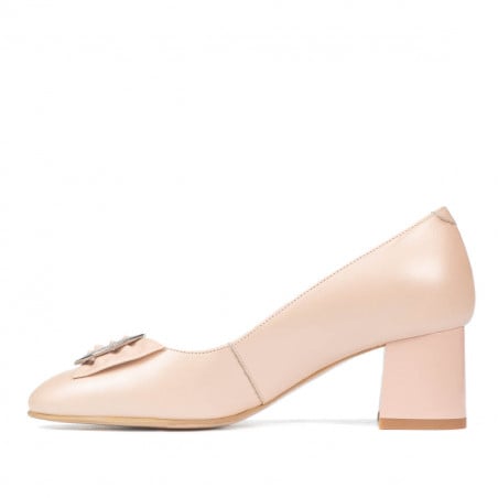Elegante Damenschuhe 1274 Perlmutt Puder